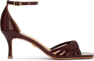 Kazar Careja Sandalen - Dames - Sandalen met hakken - Bruin - 41 EU - Leer - Schoenen