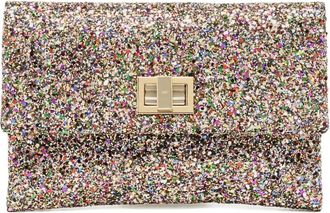 Anya Hindmarch Clutch Valorie con glitter - Toni neutri