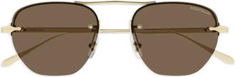 Montblanc Occhiali da sole 296 modello navigator - Oro