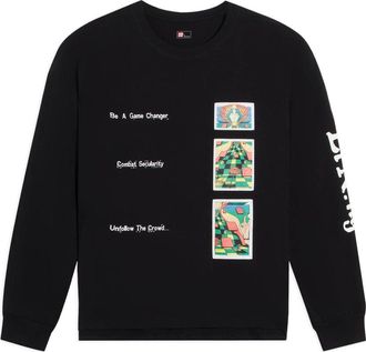 Li-Ning x Rooovie Graphic Long Sleeve T-shirt Black AHSSB19-2
