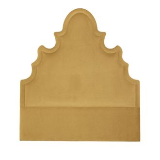Robin des Bois Cabecero de cama estilo shabby chic en terciopelo de ocre