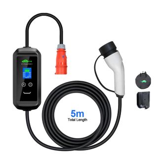 OEM Caricabatterie Mobile Per Veicoli Elettrici, Controllo Wi-fi, Corrente Regolabile, Spina Bianca, Tipo 2