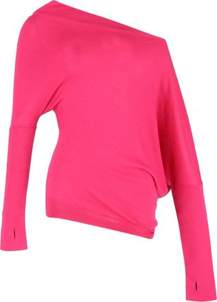Tom Ford Tom Ford asymmetrische trui met &eacute;&eacute;n schouder in roze kasjmier