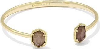 Kendra Scott Womens Daphne Frame Cuff Bracelet In Gold Taupe Mother Of Pearl