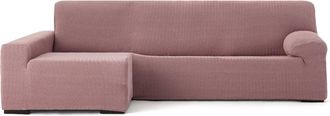 Eysa Funda de sofá chaise longue bielástica izquierda rosa 250 - 360 cm