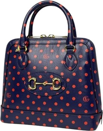 Gucci Pre-owned Handbags, female, Blue, Size: ONE SIZE Pre-owned Horsebit Handbag