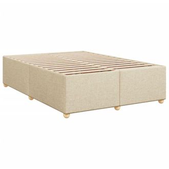 vidaXL Cama Sin Colch&oacute;n Tela Color Crema 140x200 Cm Vidaxl