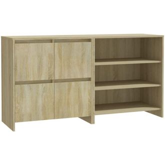 vidaXL Aparador De 2 Piezas Madera Manufacturada Color Roble Sonoma Vidaxl