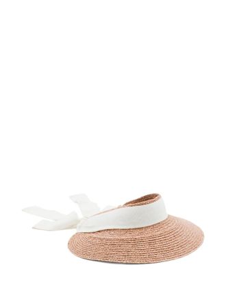Helen Kaminski Sabina raffia ribbon visor - Neutrals