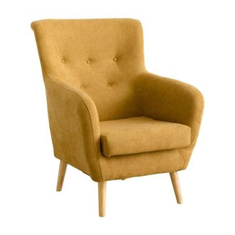 Kenay Home Butaca tapizado mostaza 73 x 100 cm