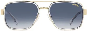Carrera 1092/S 58mm Gradient Rectangular Sunglasses in Crystal/blue Sf at Nordstrom