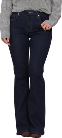 Tommy Hilfiger Luna Mid Rise Flare Essential - Dames - Jeans - Blauw - Maat: W30 L32 Katoen