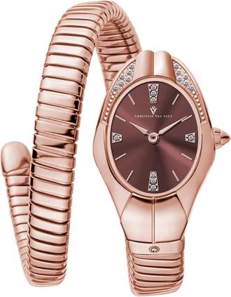 Christian Van Sant Naga Quartz Brown Dial Ladies Watch CV0888