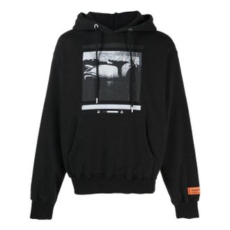 Heron Preston Graphic Print Hoodie Black HMBB024S23JER0051010