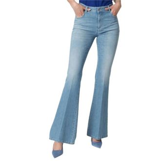Kocca Grazia Flare Jeans - Dames - Jeans - Blauw - Maat: W27 Denim