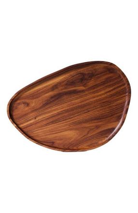 Itza Wood Wooden Leaf Tray in Granadillo at Nordstrom, Size Medium