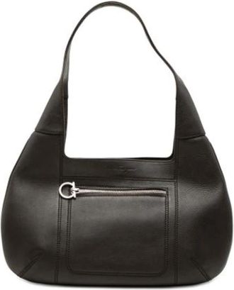 Ferragamo Pre-owned Hobo Bag - Dames - Vintage Schoudertas - Bruin - ONE Size - Leer - Vintage