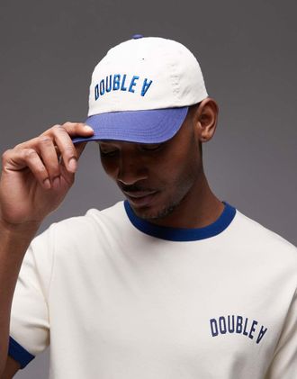 Wood Wood Double A By Wood Wood - Archie - Cappellino color crema e blu navy-Multicolore