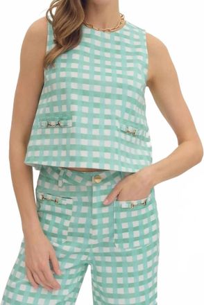 Entro Derby Days Top In Mint Combo
