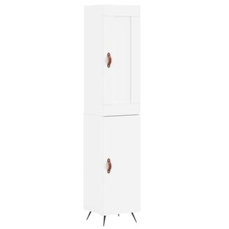 Berkfield Home Highboard White 34.5x34x180 cm Engineered Wood