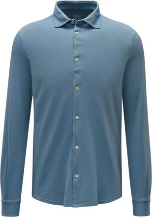 Fedeli Casual Overhemd - Heren - Casual Overhemden - Blauw - 2XL - Katoen - Overhemden