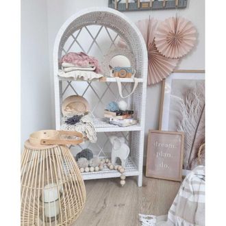 OEM Armario De Mimbre Blanco