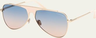 Tom Ford Ethan Metal Aviator Sunglasses