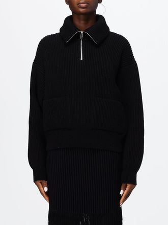 Alaia Cashmere Turtleneck Jumper with Half-Zip and Relaxed Fit