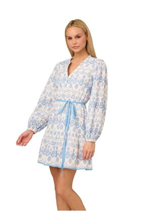 Adrianna Papell Womens Flounce Hem Short Dress - Multicolour - Size 18 UK