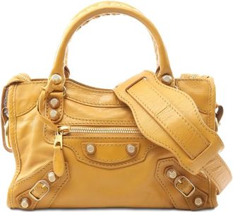 Balenciaga 2010s Mini City tote bag - Yellow