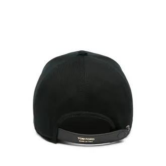 Tom Ford TCN061G Logo-Embroidered Baseball Cap - Black