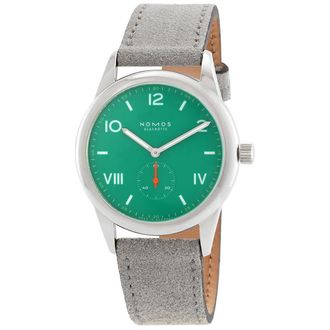 NOMOS Glash&uuml;tte Club Campus 38 Hand Wind Green Dial Mens Watch 726