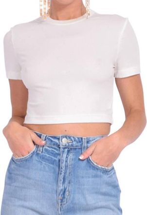 SIMKHAI Cinta Cropped Top In White