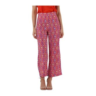 Ana Alcazar Wijde Broek Fuchsia - Dames - Wijde Broeken - Veelkleurig - 2XL - Broeken