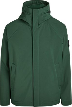 Stone Island Hooded Soft Shell Jacket - Green - XL