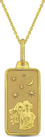 Mimi & Max Aquarius Horoscope Necklace in 10k Yellow Gold