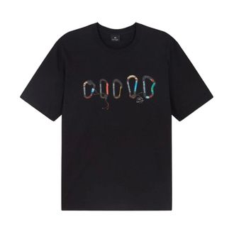 Paul Smith T-Shirts, male, Black, 3XL, PS Carabiner Print T-Shirt