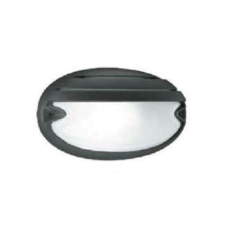 Prisma Plafoniera ovale da esterno nera con griglia chip 005787 - Prisma