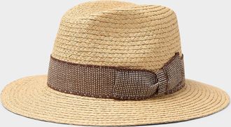 Le 31 Mens Braided straw fedora Exclusive collection from Italy
