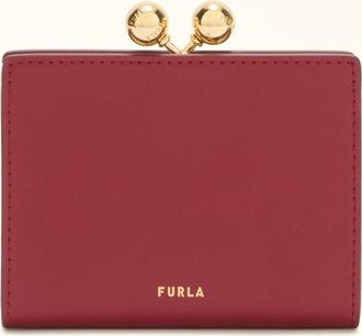 Furla Dots Coin Case S Ciliegia D Red Sidney Calf Leather Woman