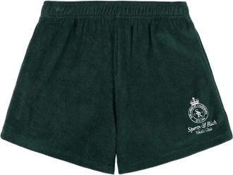 Sporty & Rich Costume da bagno con logo ricamato - Verde