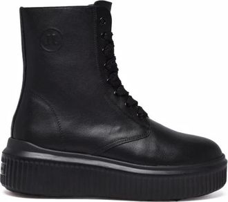 Janet & Janet Schoenen, Dames, Zwart, 36 EU, Leer, Stivaletto Anfibio