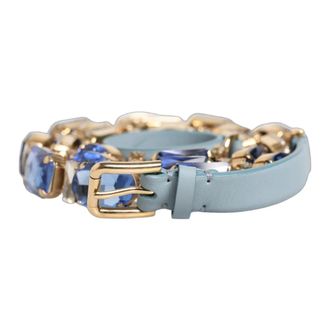 Dolce & Gabbana Fashion Riem - Dames - Riemen - Blauw - ONE Size - Leer - Accessoires