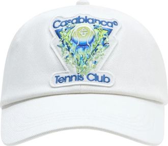 Casablanca Caps, unisex, White, Size: ONE SIZE Flaming Tennis Ball Cap