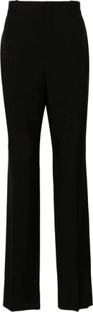 Saint Laurent Wide Trousers, male, Black, XL, Wool Gabardine Trousers