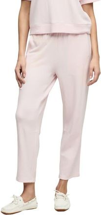 Barefoot Dreams Brushed Fleece Seamed Ankle Pants in Pink Sand at Nordstrom, Size X-Large