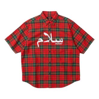 SUPREME SS23 Week6 Arabic Logo Flannel Shirt Red SUP-SS23-127