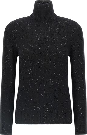 Fabiana Filippi Sequin Turtleneck Sweater Maglioni Nero-Donna