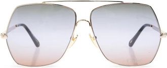 Chlo&eacute; Aly Zonnebril - Dames - Zonnebrillen - Geel - 62 MM - Nylon - Accessoires