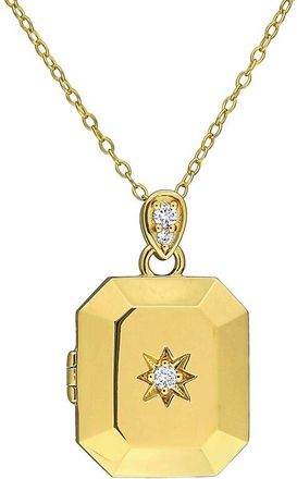 Rina Limor Silver 0.14 Ct. Tw. Created White Sapphire Necklace